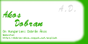 akos dobran business card